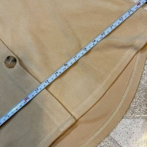 HYFVE Womens Jacket Long Sleeve Button Front Butter Yellow Fleece Cardigan Sz M - Picture 12 of 14